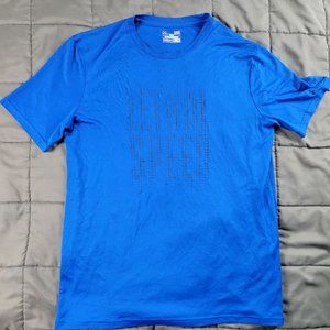 Under Armour Lethal Speed Mens Large Blue Shirt Short Sleeve Heat Gear Fitted